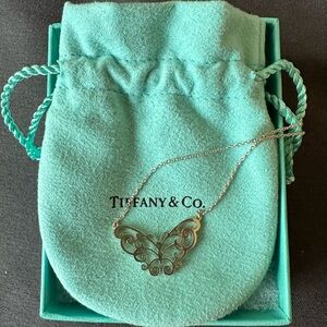 Tiffany & Co enchant butterfly pendant necklace  in sterling silver.